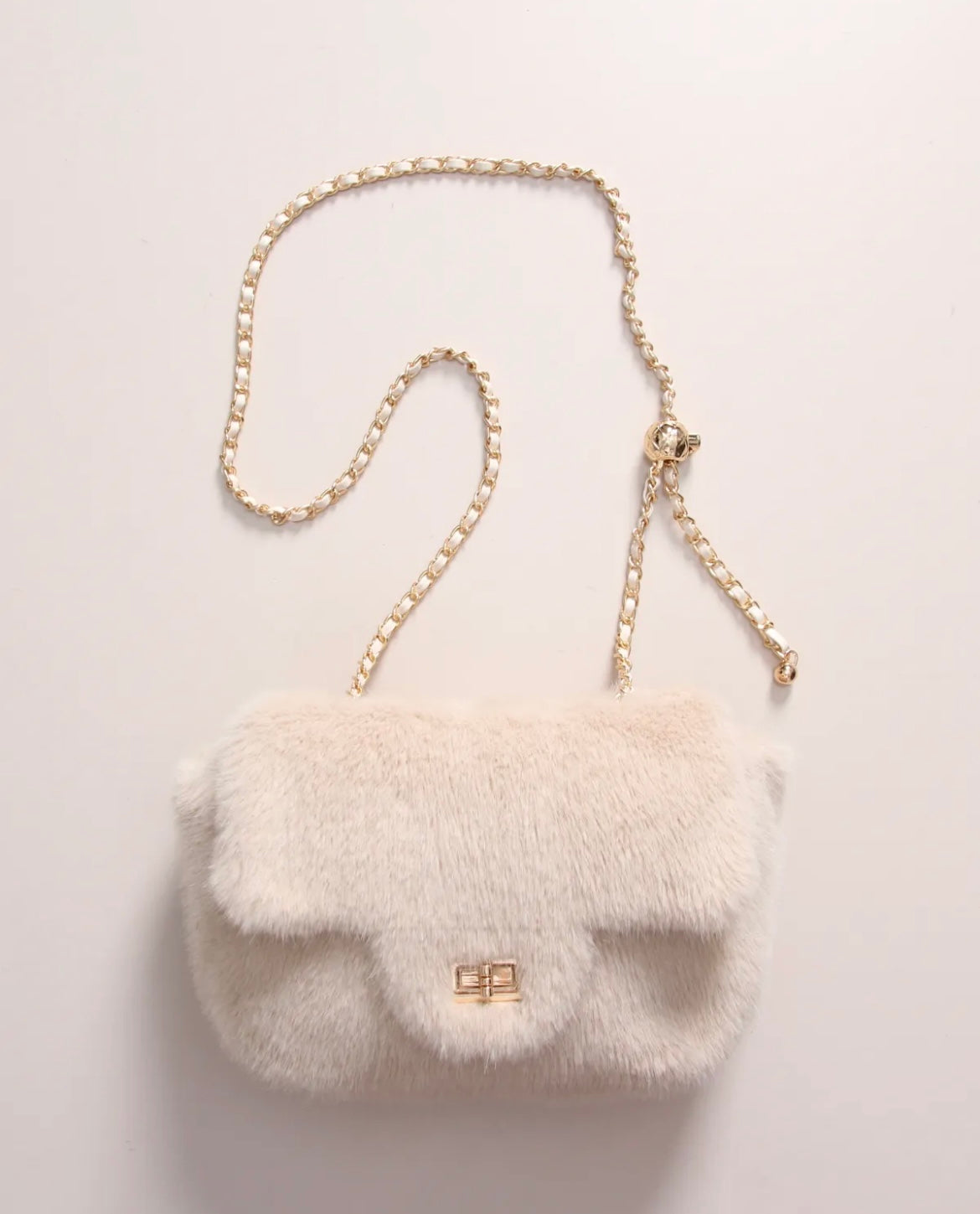 Sac en fourrure beige • ZÉLIE