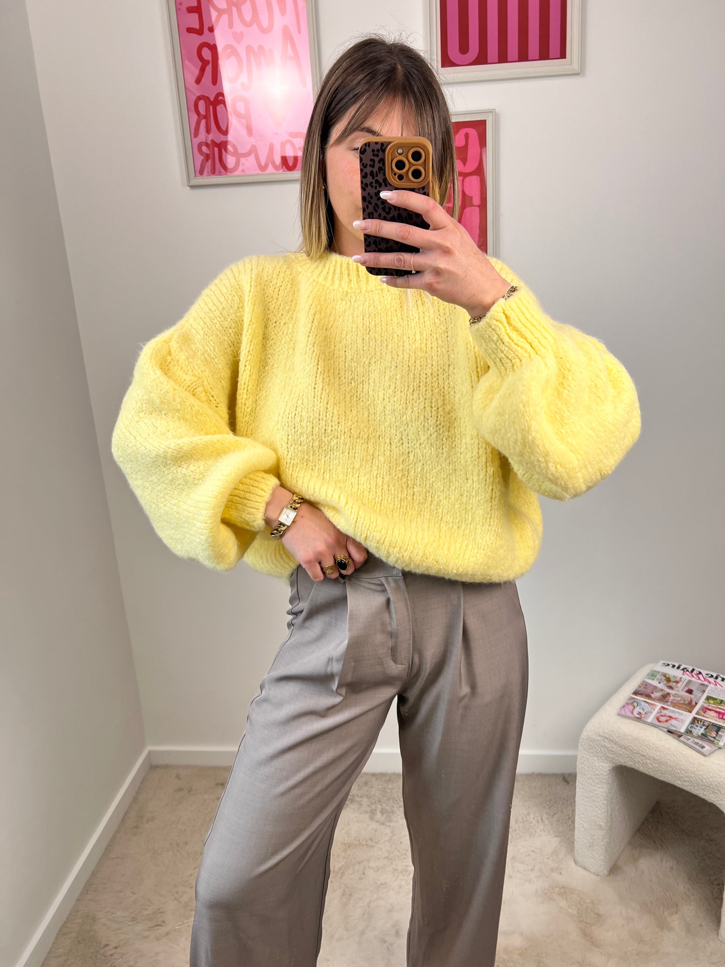 Albane Taupe - Pantalon À Pinces