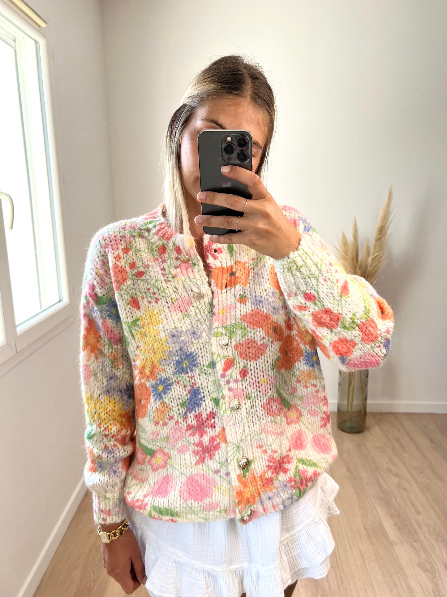 Gilet ALANA motifs fleuris