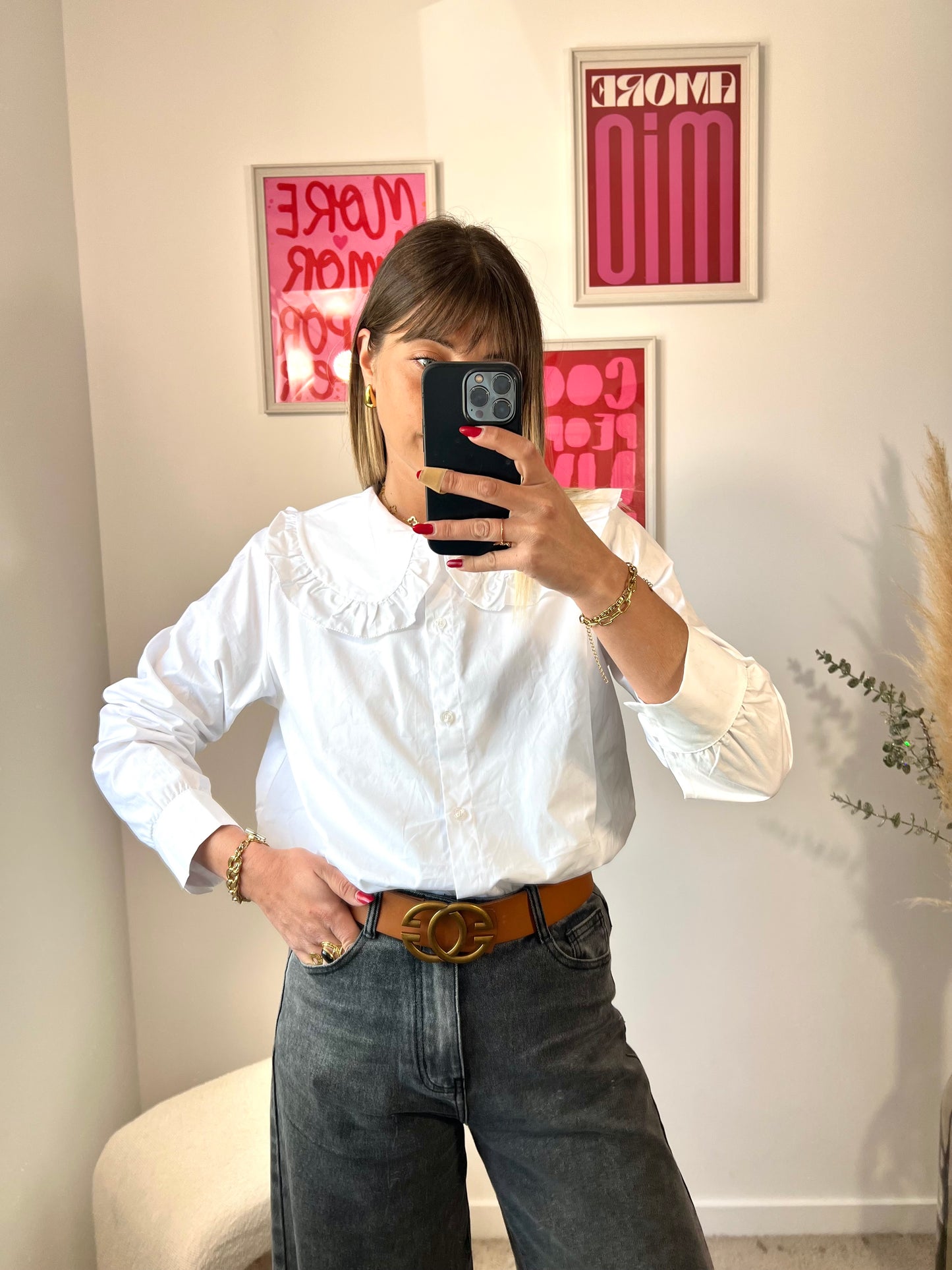 Eléa Blanche - Chemise Col Claudine