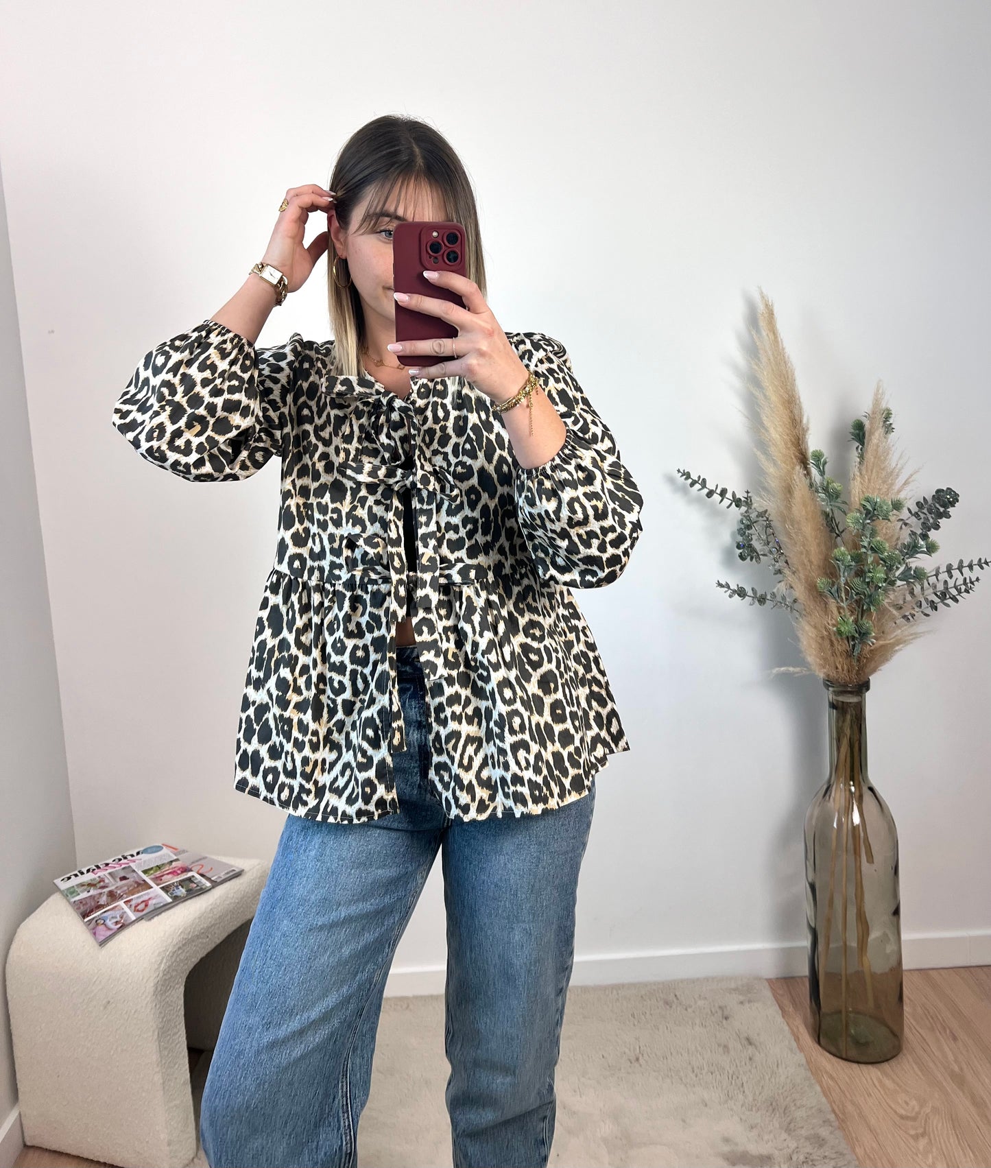 Blusa GIORGIA de leopardo