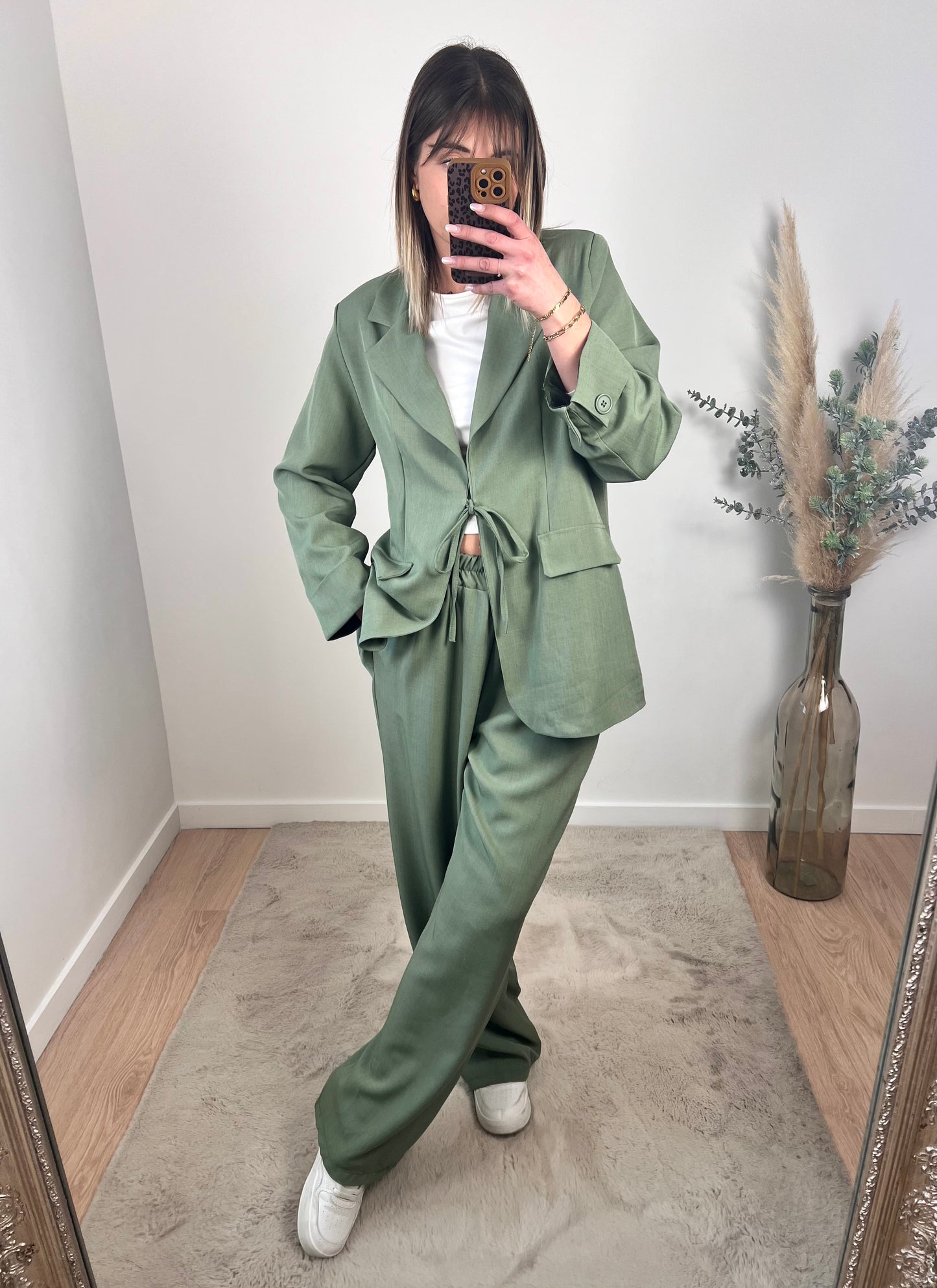 Léonor Vert D’eau - Pantalon à Pinces