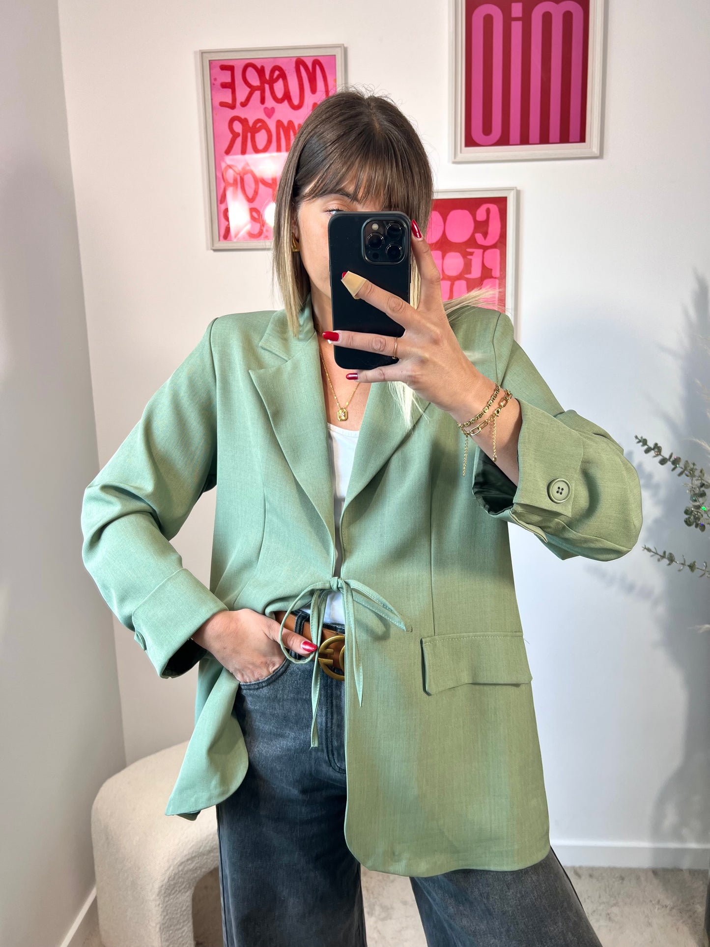 Madelyne Vert d’eau - Veste Blazer