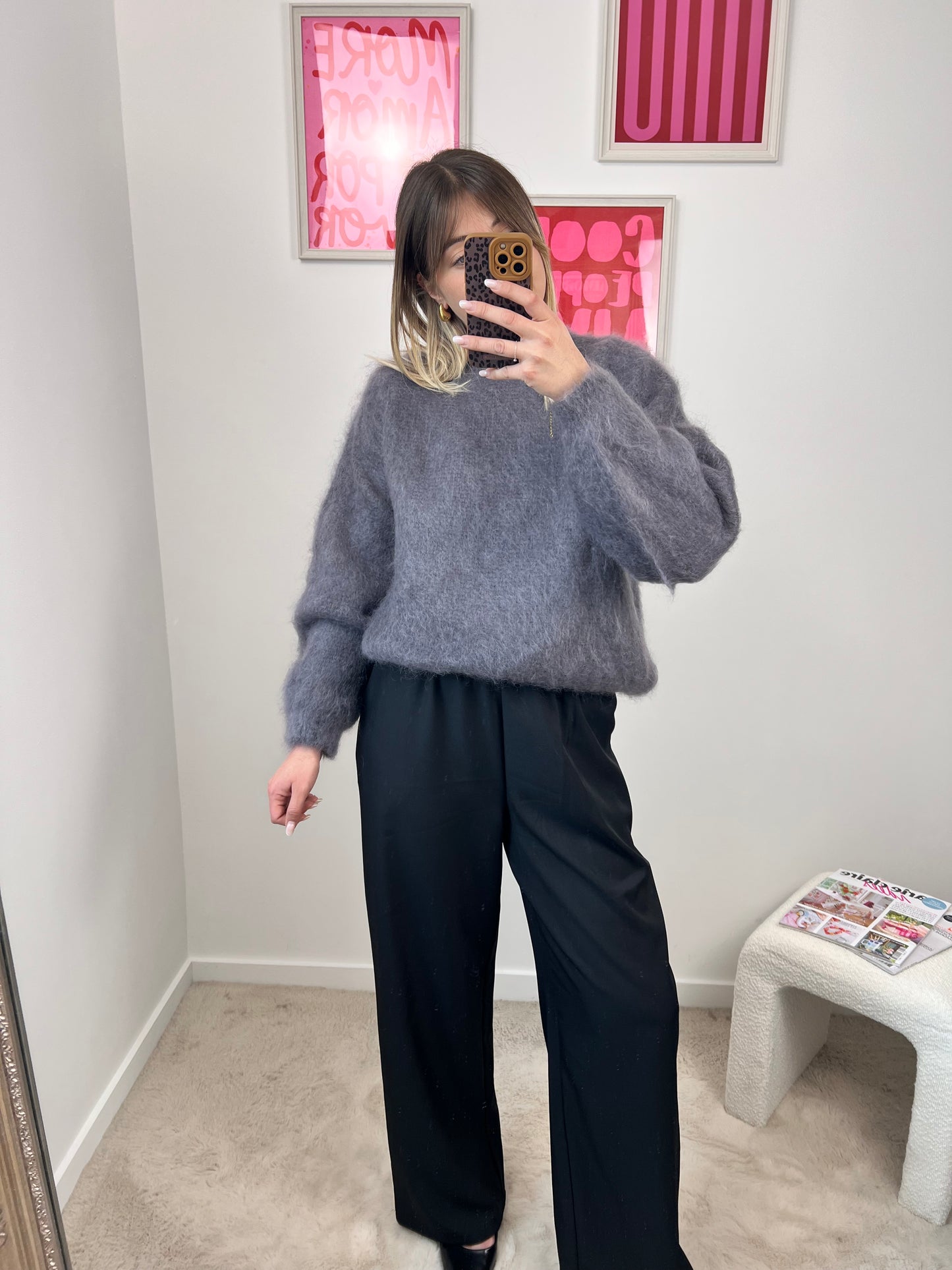 Léonor Noir - Pantalon à Pinces