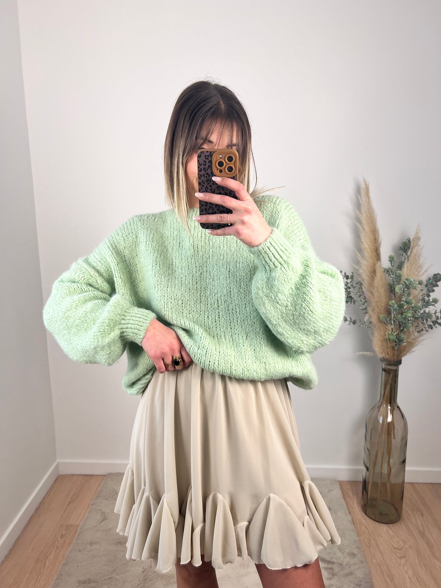 Jade Vert D’eau - Gilet Noeuds