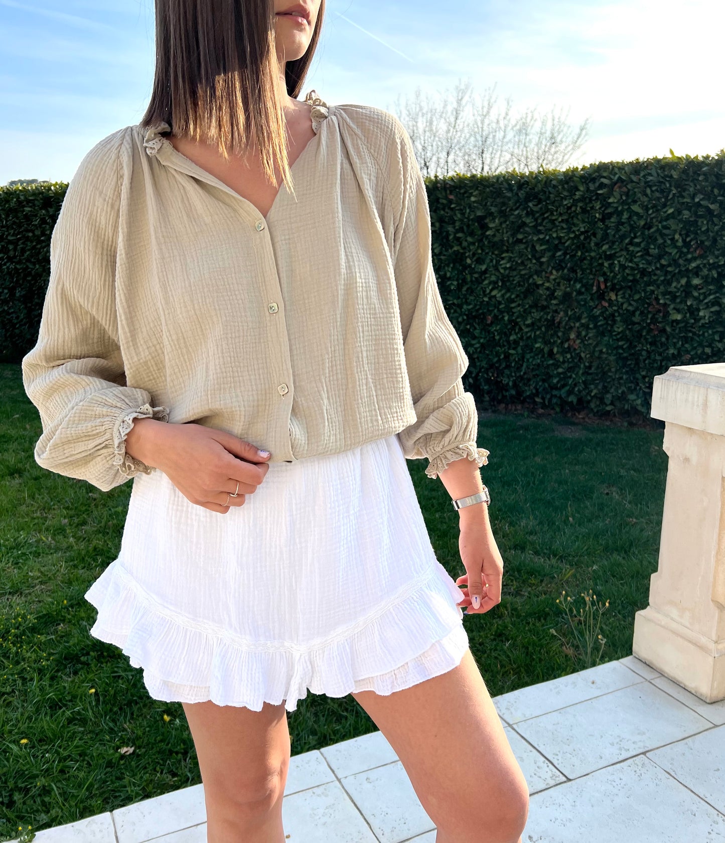 Chemise BILLIE avec broderie fleurie